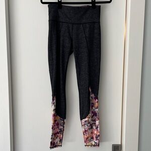 Athleta gray watercolor floral legging